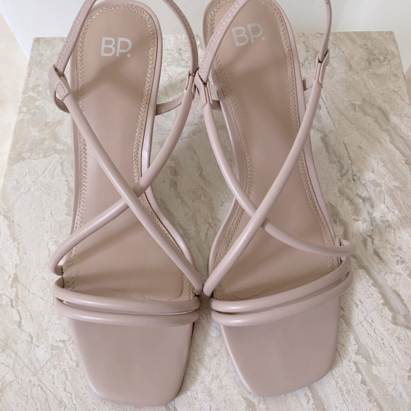 bp Shoes - BP. Nude Strappy Heels Size 10